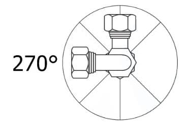 Kąt zakuć 270° - rysunek techniczny