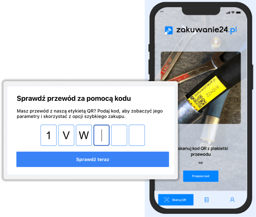 Plakietka z QR kodem - aplikacja